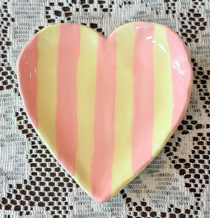 Pastel Heart Trinket Dish | Handmade Jewelry Holder